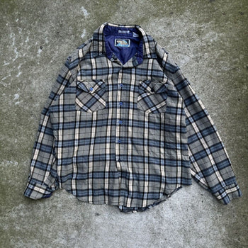 1990s Faded Plaid Flannel Shirt