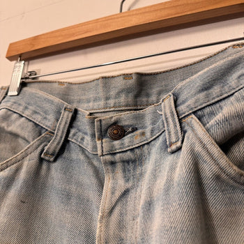 1970s LEVI'S 646 TALON DENIM JEANS THRASHED