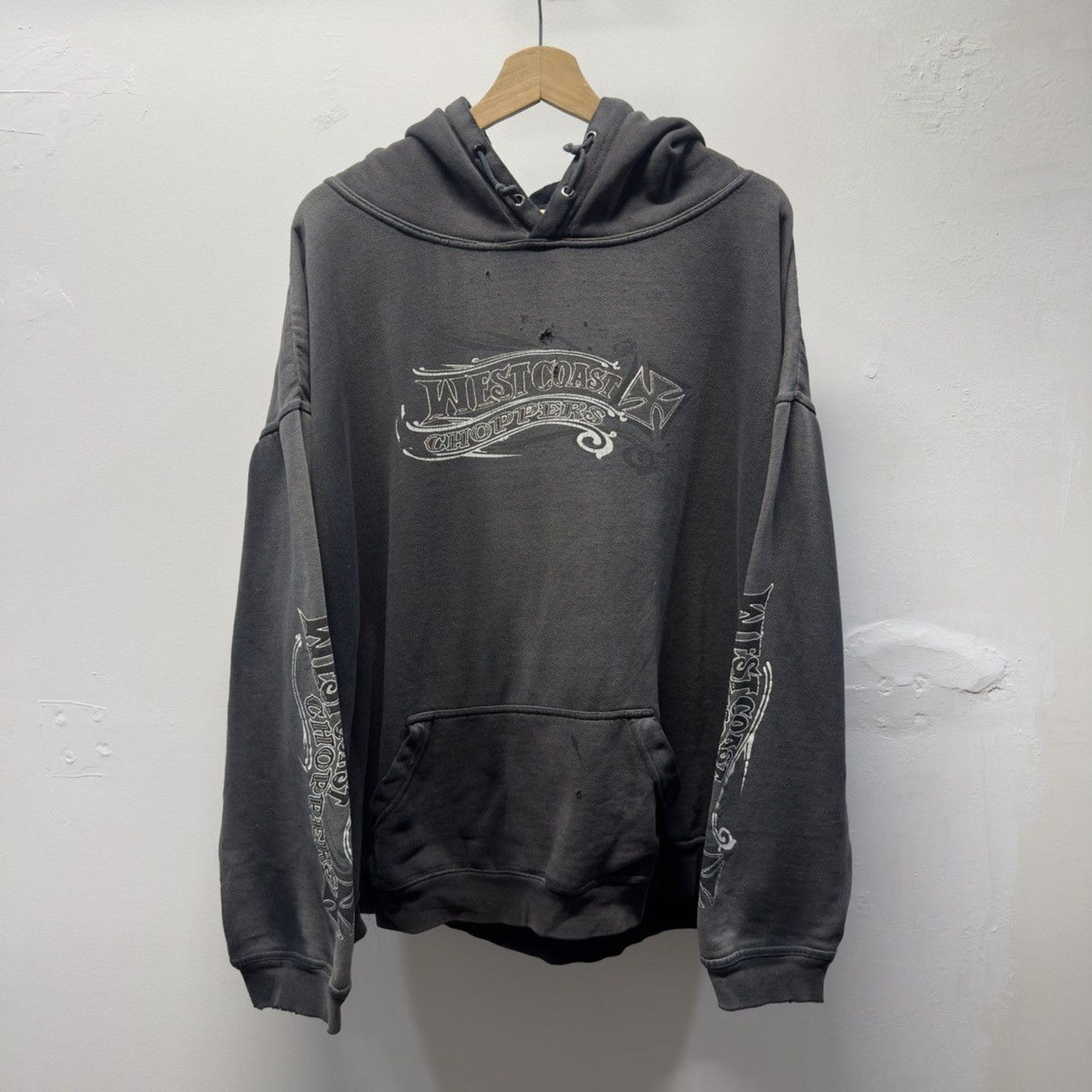 Vintage 1990s 2000s West Coast Choppers Faded Distressed Hoodie