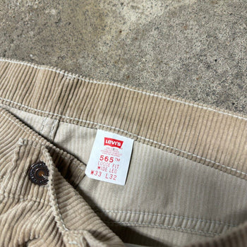 1990s Levi's 565 Baggy Loose Wide Leg Corduroy Pants