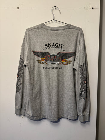 2000S HARLEY DAVIDSON FADED SPIDER LONGSLEEVE