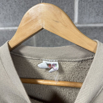 1990s Faded Blank Tan Boxy Wide Sweatshirt