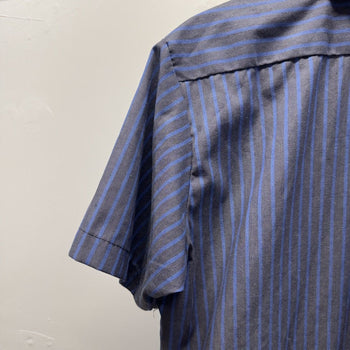 Vintage 1990s Dickies Striped Mechanic Work Shirt