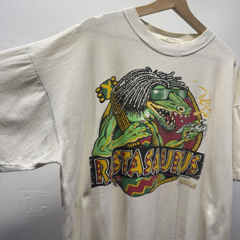 Vintage 1990s Rastasauras Faded Marijuana Weed Tee