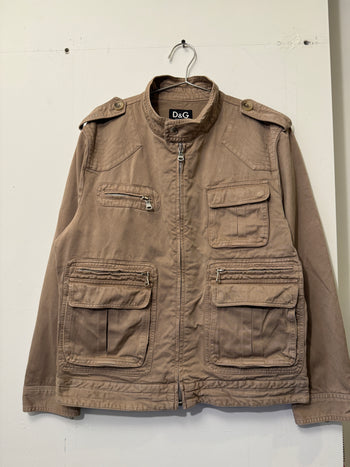 2000s DOLCE & GABBANA CARGO MULTI POCKET UTILITY JACKET