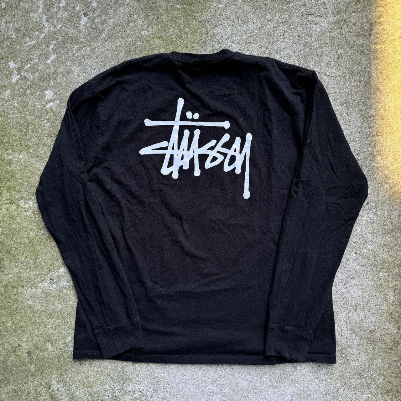 STUSSY BASIC LOGO LONGSLEEVE TEE BLACK