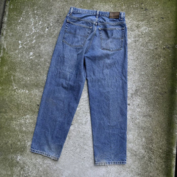 1990S Y2K TOMMY JEANS BAGGY FADED BLUE DENIM JEANS