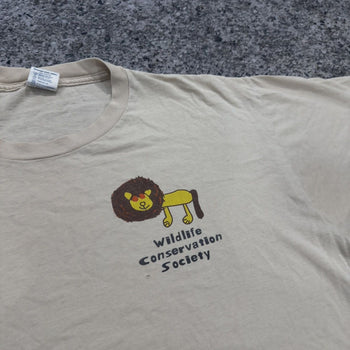 1990s Wildlife Conservation Society Tee Thrashed Faded
