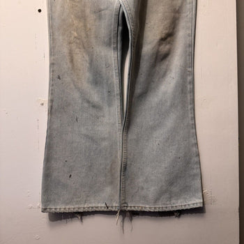 1970s LEVI'S 646 TALON DENIM JEANS THRASHED