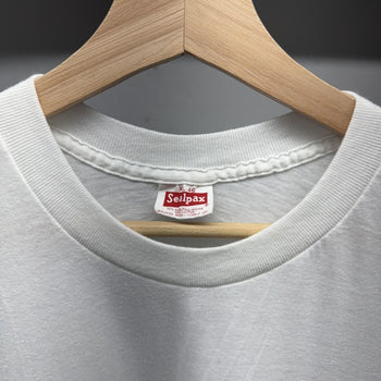 1980s Paper Thin Blank White Single Stitch Tee