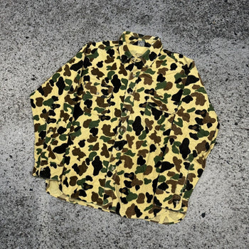 1980s WOOLRICH MOLESKIN DUCK CAMO HEAVY COTTON SHIRT