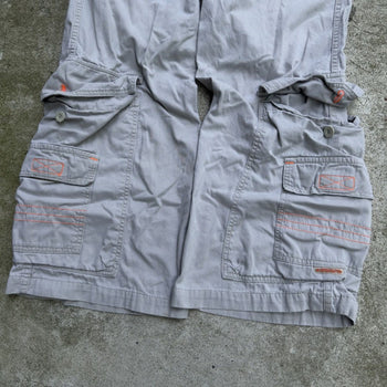 1990s JNCO STREET DIVISION CARGO KHAKI BAGGY FLARE PANTS