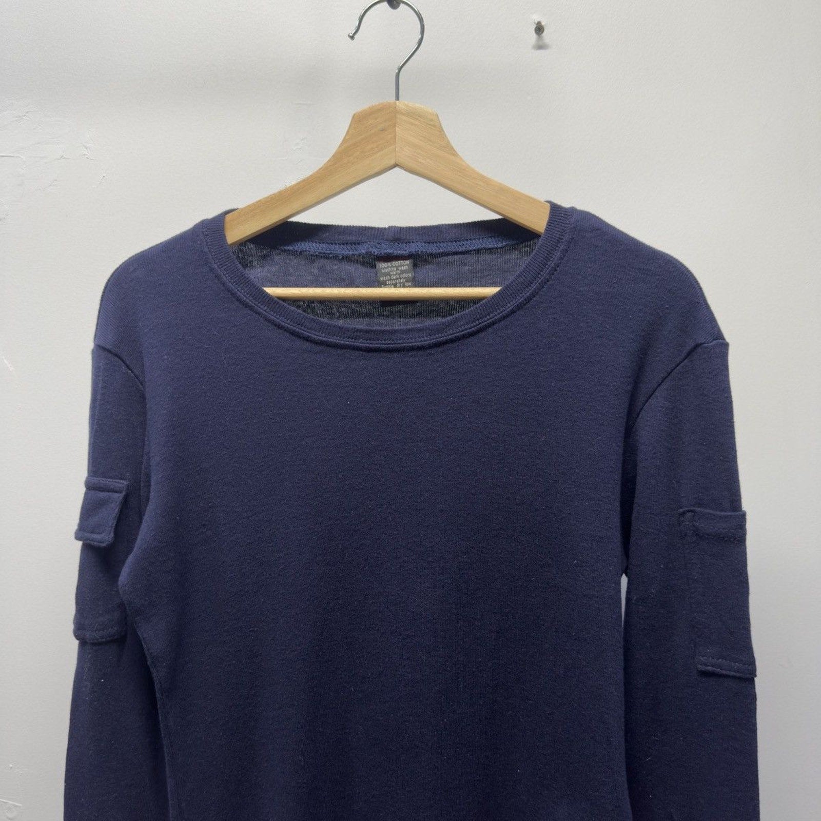 Vintage 1990s Ribbed Cotton Cargo Longsleeve Shirt