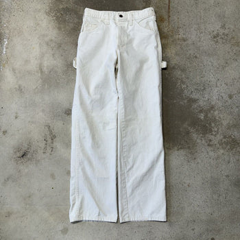 1980s DICKIES WHITE PAINTER CANVAS CARPENTER PANTS