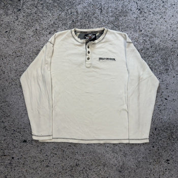 2000s Harley Davidson Henley Shirt