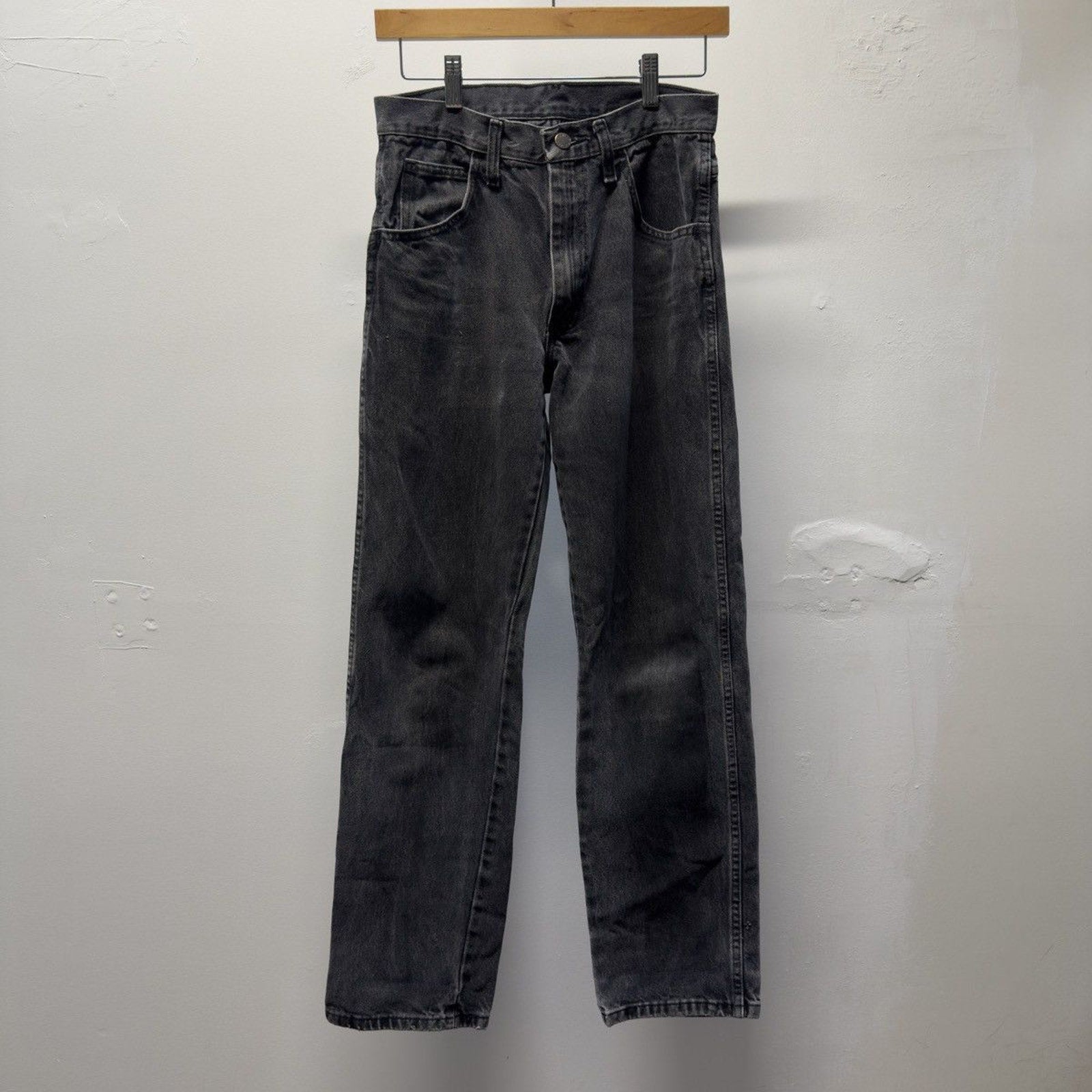 Vintage 2000s Rustler Faded Distressed Black Jeans