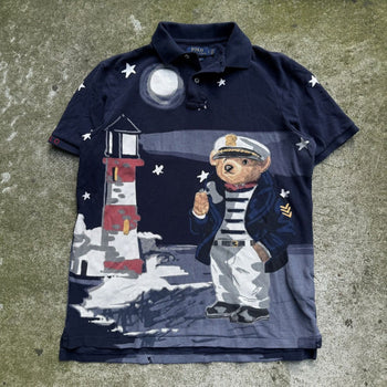 POLO RALPH LAUREN NAUTICAL CAPTAIN SAILOR POLO BEAR SHIRT