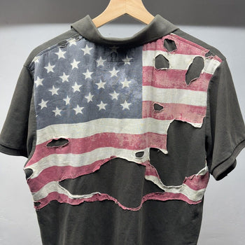 Denim & Supply Ralph Lauren Distressed American Flag Shirt