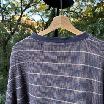 1990s Thrashed Faded Distressed Henley Shirt