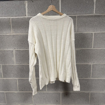 1990s Vertical Striped Knit Raime Cotton Sweater