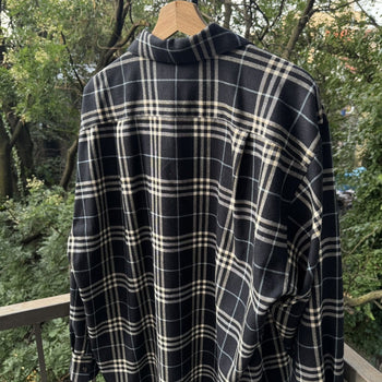 Doublet Puppet Animal Panda Plaid Flannel Shirt