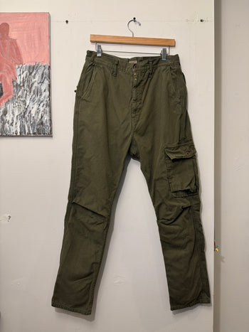 KAPITAL RINGOMAN OLIVE CARGO PANTS