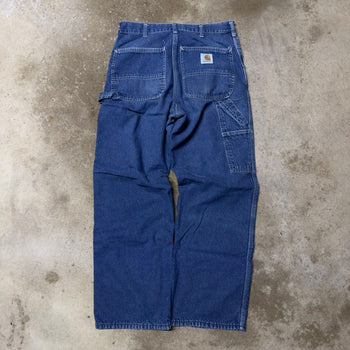 1990s CARHARTT FADED LINED DENIM CARPENTER JEANS