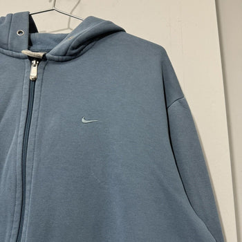 2000S NIKE BLUE TONAL MINI SWOOSH ZIP UP HOODIE