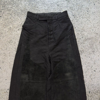 Rick Owens Runway FW19 Larry Moleskin Suede Patch Pants