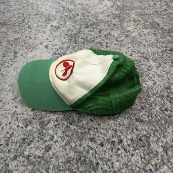 Mowalola Puff Puff OG Green Red Logo Trucker Hat