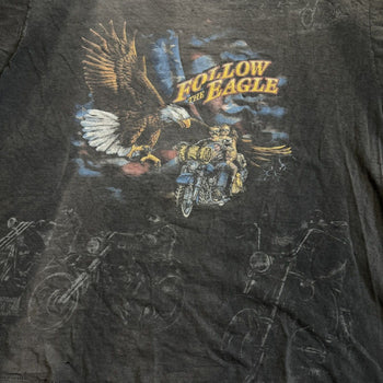 1990s Thrashed Faded Single Stitch Biker Tee