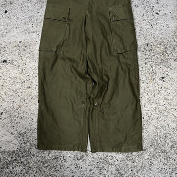 Pantalones cargo de lona de peso pesado del ejército holandés de los años 90
