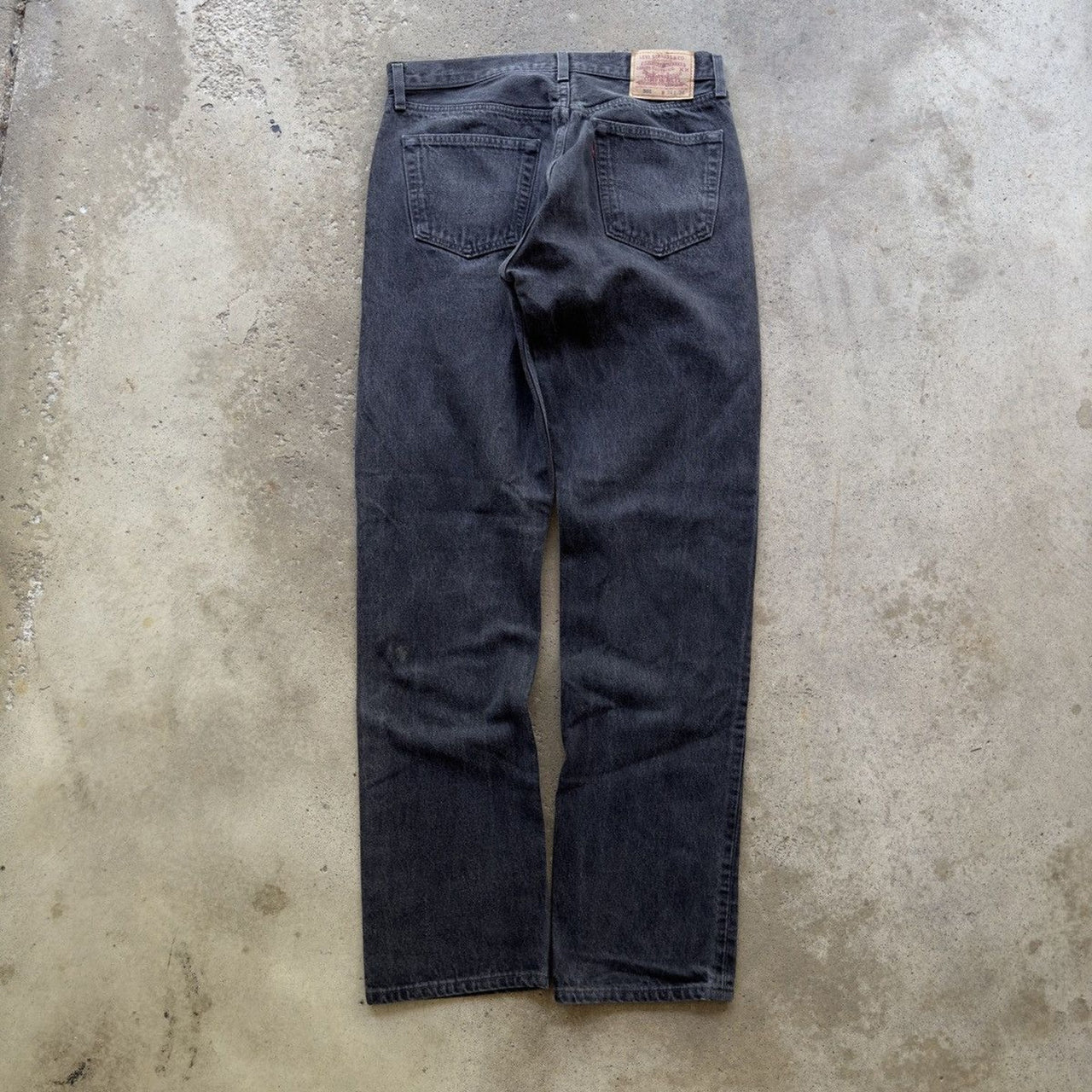 1990s LEVI’S 501 BLACK FADED DENIM JEANS MADE IN USA