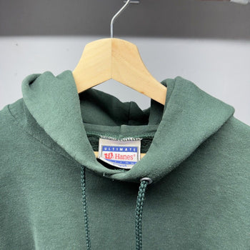 2000s Blank Green Boxy Wide Fit Hoodie