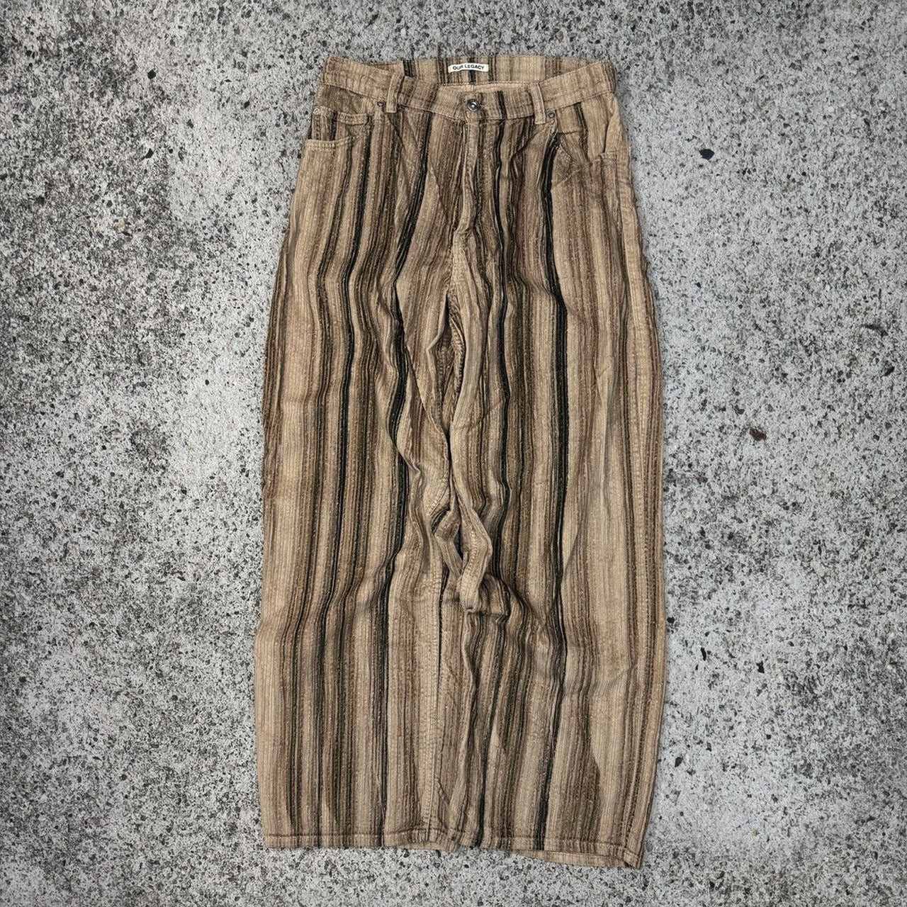 Our Legacy Vast Cut Wide Leg Striped Corduroy Pants