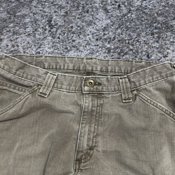 2000s Faded Thrashed Lee Dungarees Baggy Carpenter Pants