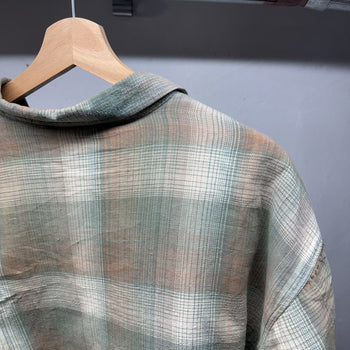 2000s Faded Quilted Plaid Grunge Flannel Jacket Shirt