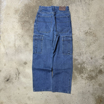 2000s FUSE BAGGY WIDE LEG DENIM CARGO POCKET SKATER JEANS