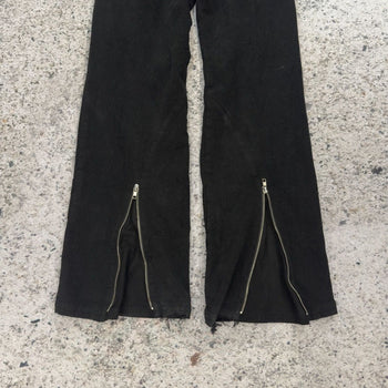 Pantalones de bondage con cremallera de rayón y viscosa Moleskine de Ambivalence Online