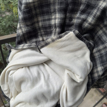 2000s Faded Thermal Plaid Flannel Jacket