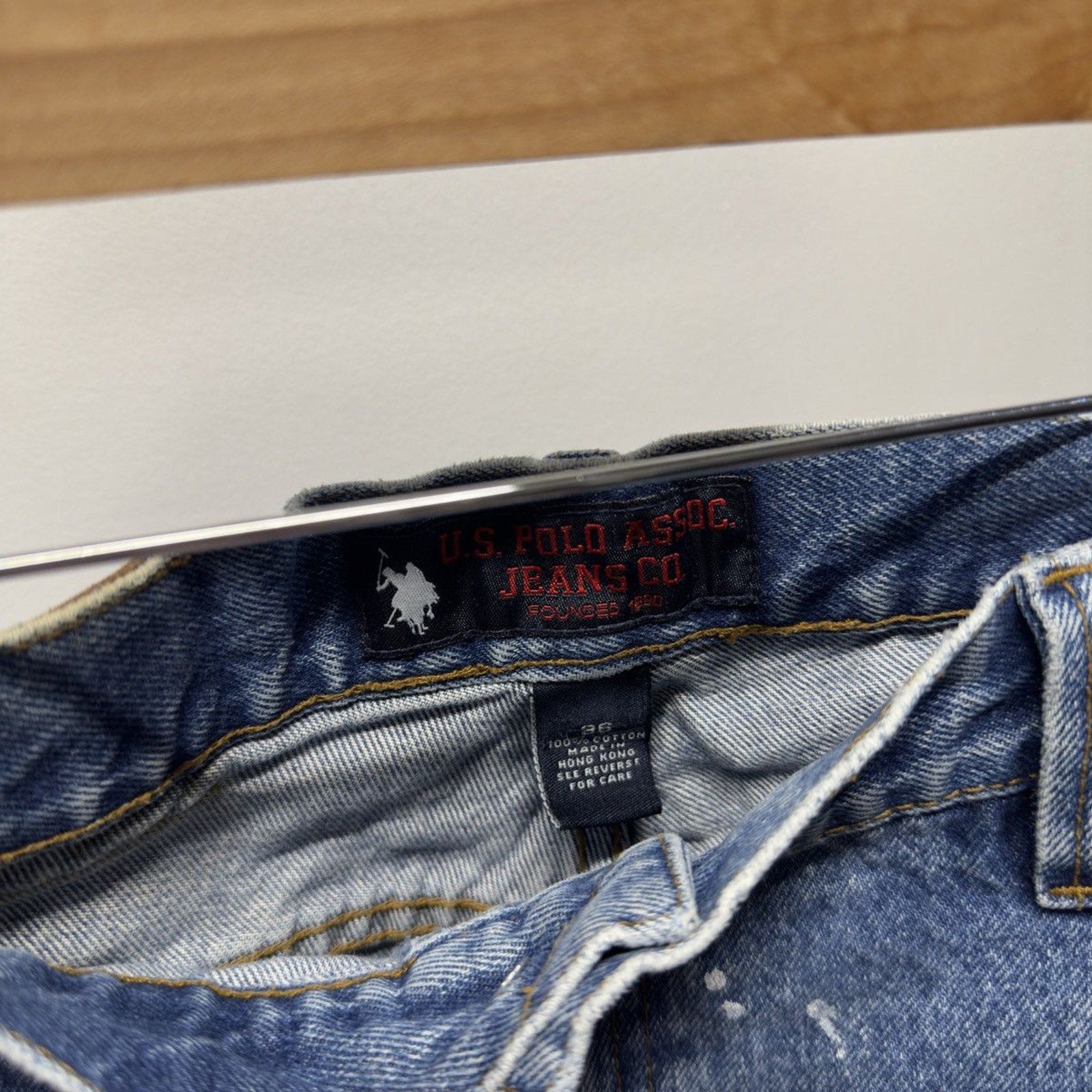 2000s USPA Faded Denim Shorts