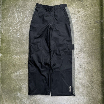 2000S NIKE BAGGY WIDE LEG NYLON CARGO TRACK SWEATPANTS