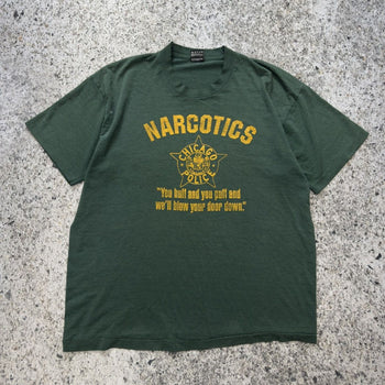 Camiseta descolorida de la Unidad de Narcóticos de Chicago de los años 90