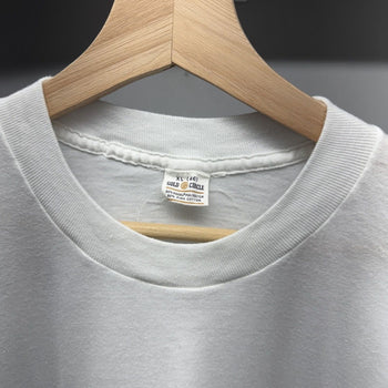 1980s Paper Thin Blank White Single Stitch Tee