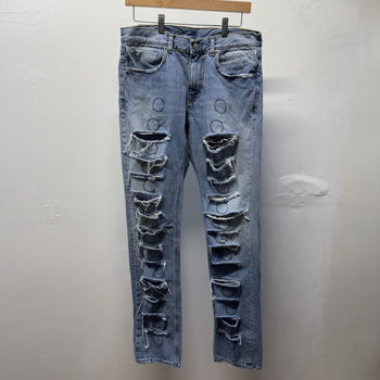 1017 Alyx 9SM Slashed Thorn Distressed Denim Jeans