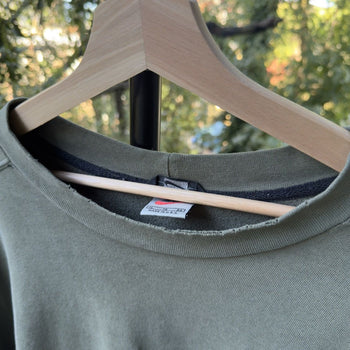 1990s Nike Thrashed Faded Green Logo Sweatshirt