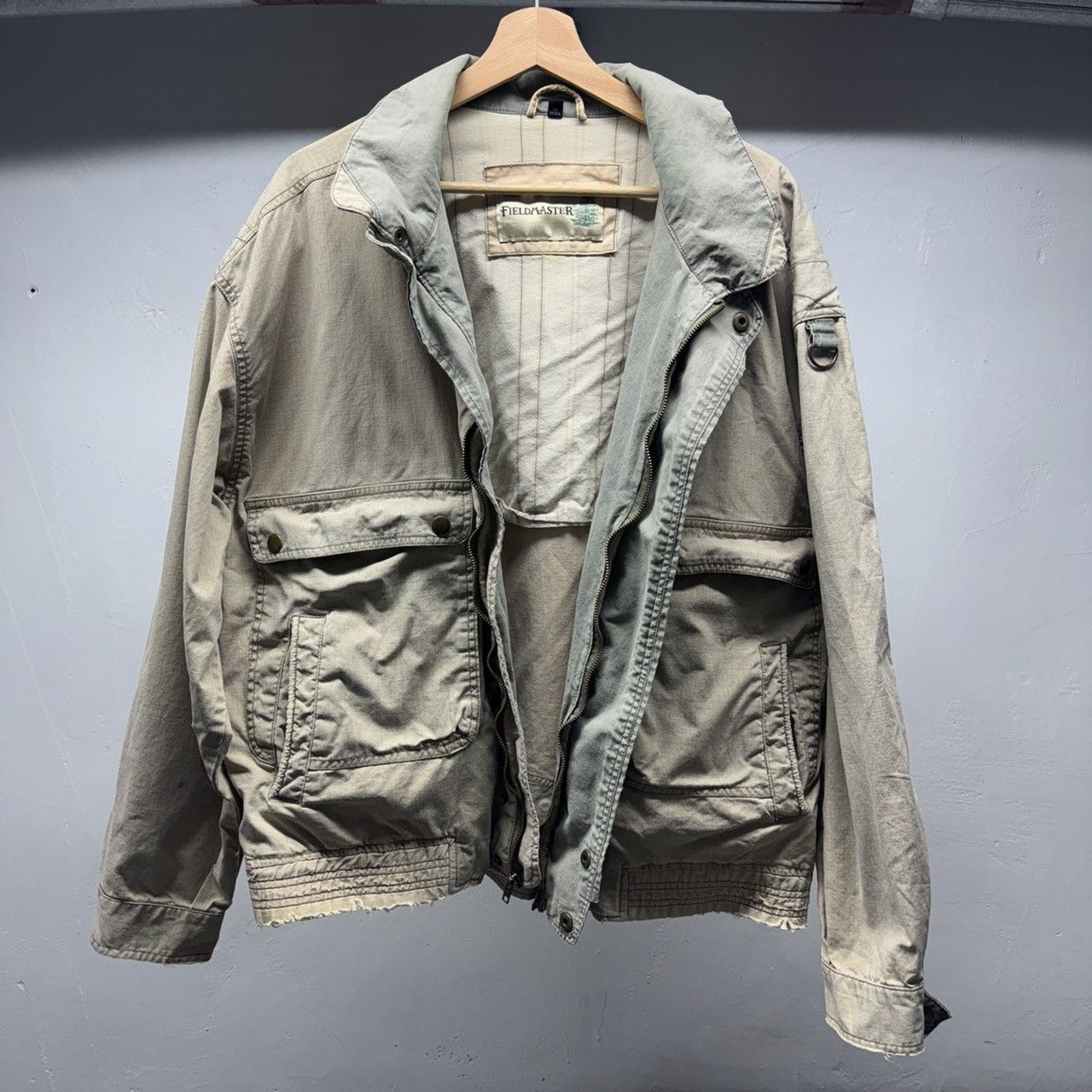 2000s Thrashed Faded Distressed Field Utility Jacket