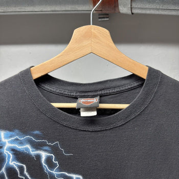 2010s Harley Davidson Lightning Pocket Tee
