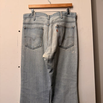 1970s LEVI'S 646 TALON DENIM JEANS THRASHED