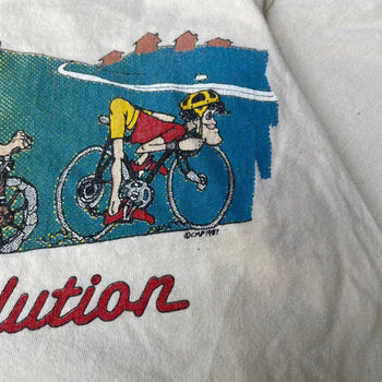 1980s THE BIKING EVOLUTION CARTOON TEE